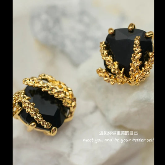 Earring Dark Gemstone